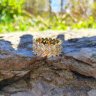 18K Gold 2 Row Baguette Ring - Drip Culture Jewelry