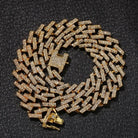 18K Gold 2 Tone Diamond Prong Cuban Link Chain - Drip Culture Jewelry