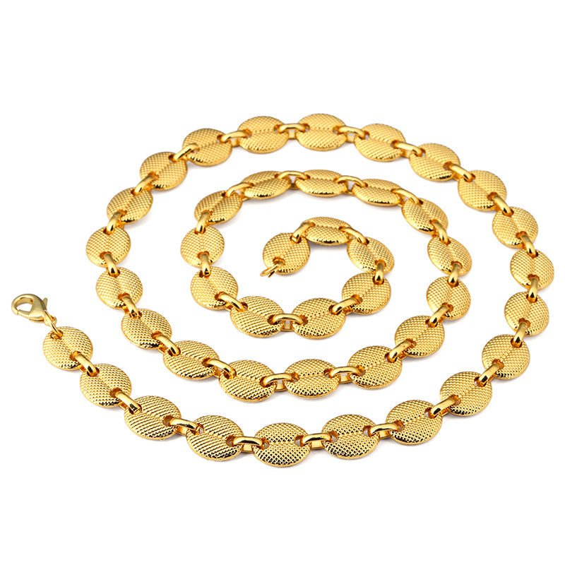 18K Gold 2 Tone Oval Link Chain - Drip Culture Jewelry