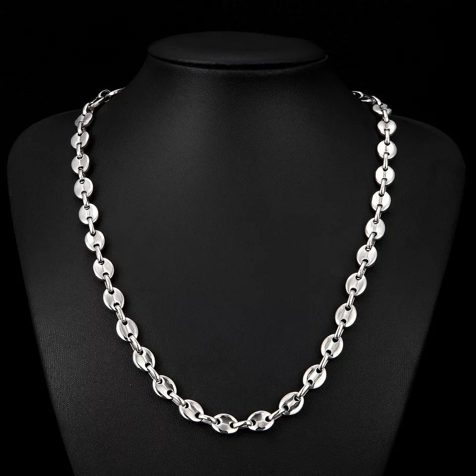 18K Gold 2 Tone Oval Link Chain - Drip Culture Jewelry