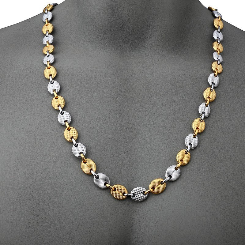 18K Gold 2 Tone Oval Link Chain - Drip Culture Jewelry