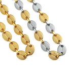 18K Gold 2 Tone Oval Link Chain - Drip Culture Jewelry