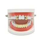 18K Gold 2 Top 6 Bottom Grillz Set - Drip Culture Jewelry