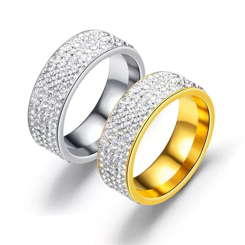 18K Gold 5 Row Ring - Drip Culture Jewelry