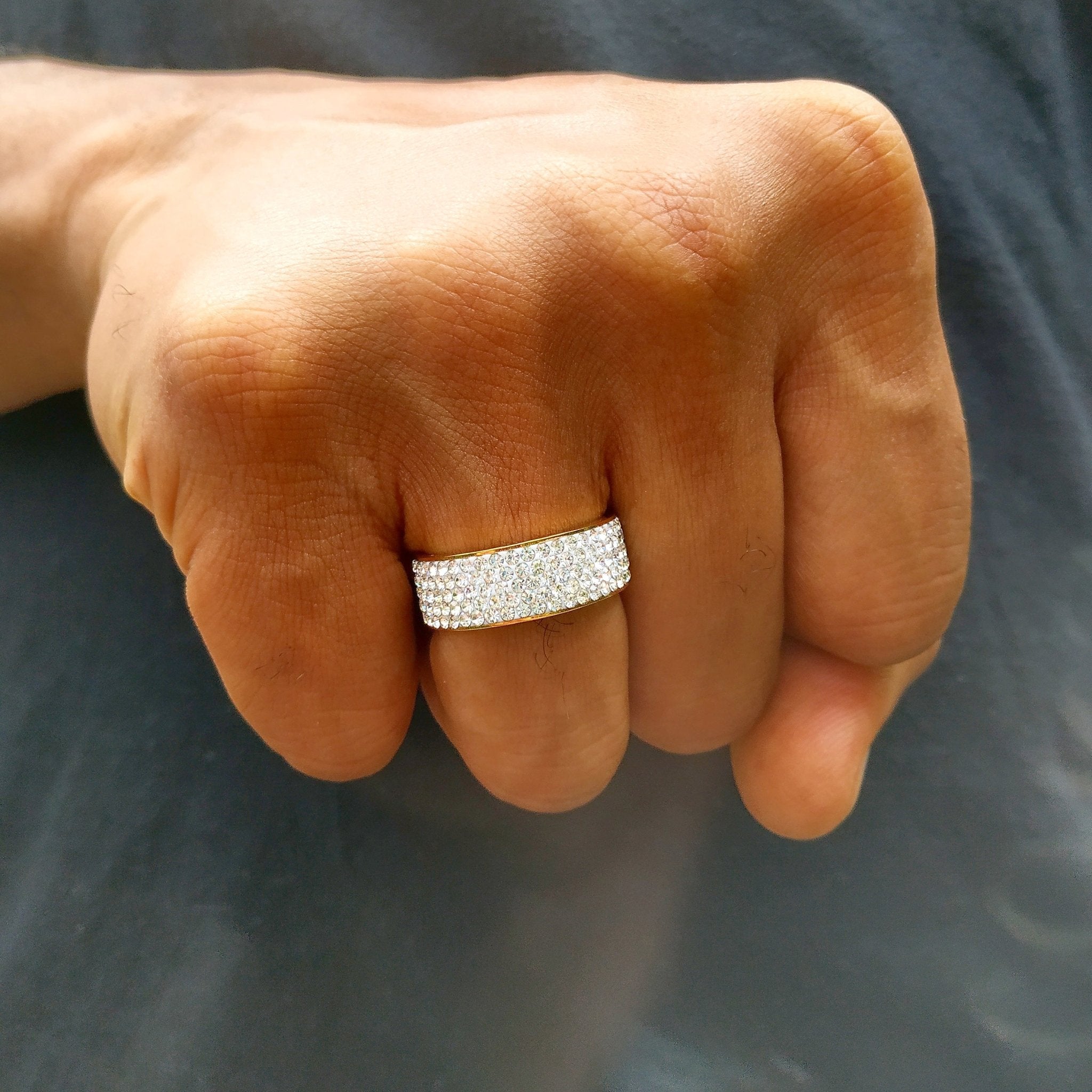 18K Gold 5 Row Ring - Drip Culture Jewelry