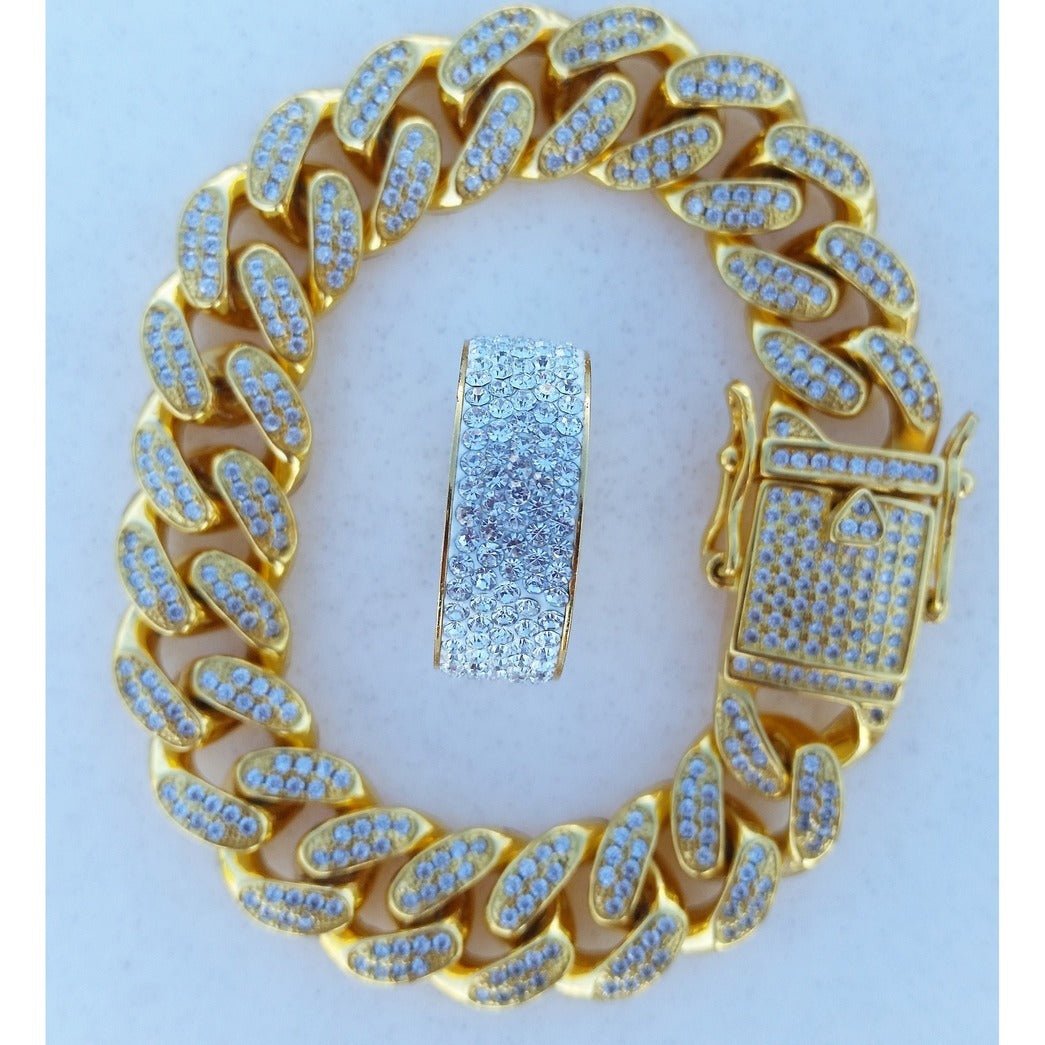 18K Gold 5 Row Ring - Drip Culture Jewelry