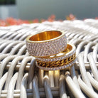 18K Gold 5 Row Ring - Drip Culture Jewelry