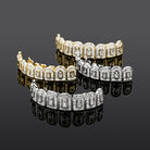 18K Gold Baguette Diamond Grillz - Drip Culture Jewelry