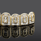 18K Gold Baguette Diamond Grillz - Drip Culture Jewelry