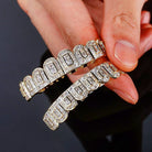 18K Gold Baguette Diamond Grillz - Drip Culture Jewelry