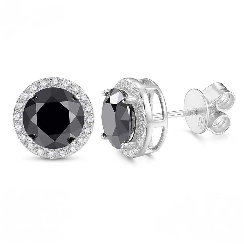 18k Gold Black Moissanite Diamond Earrings - Drip Culture Jewelry