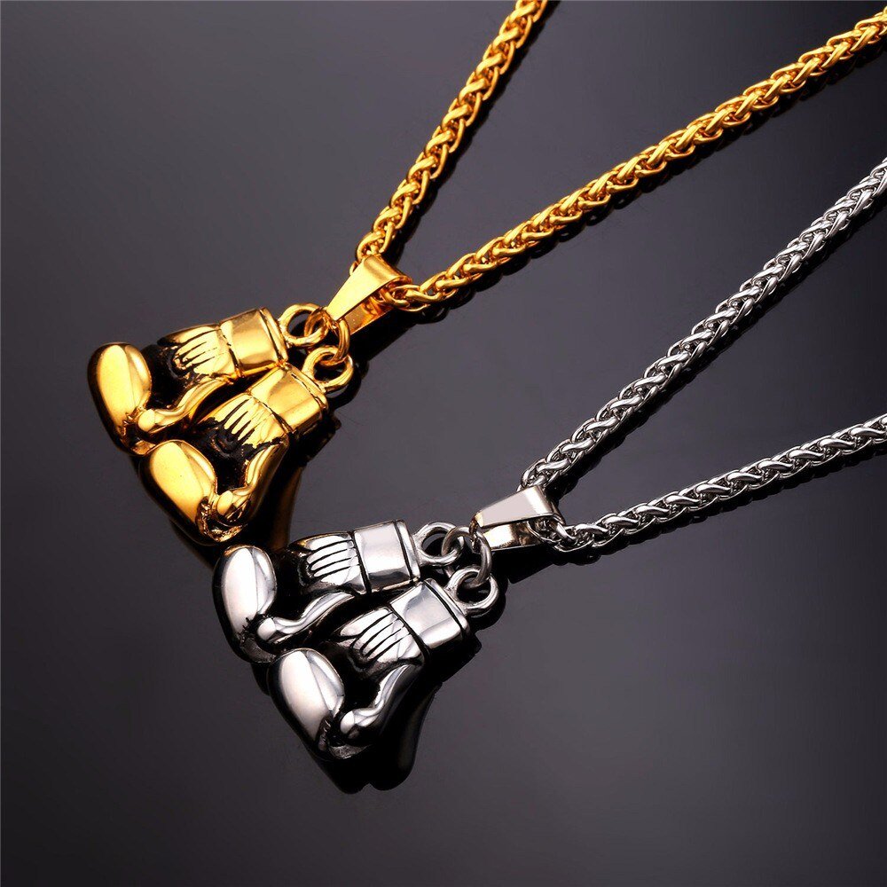 18k Gold Boxing Pendant - Drip Culture Jewelry