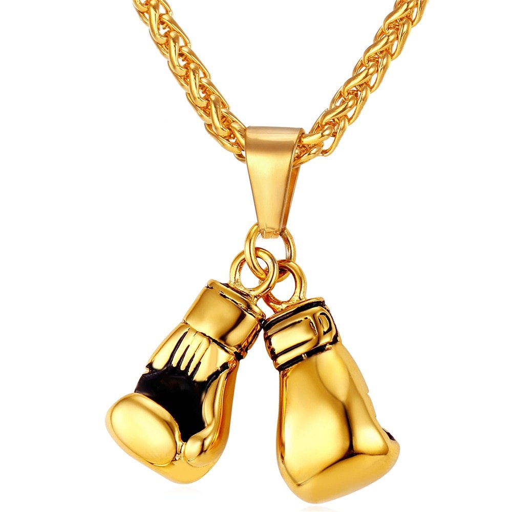 18k Gold Boxing Pendant - Drip Culture Jewelry