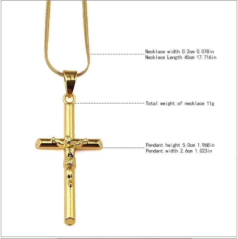 18K Gold Classic Crucifix - Drip Culture Jewelry