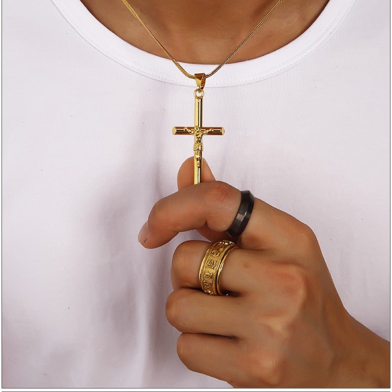 18K Gold Classic Crucifix - Drip Culture Jewelry