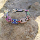 18K Gold Colored Diamond Oval Link Bracelet - Drip Culture Jewelry