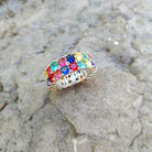 18K Gold Colored Diamond Ring - Drip Culture Jewelry