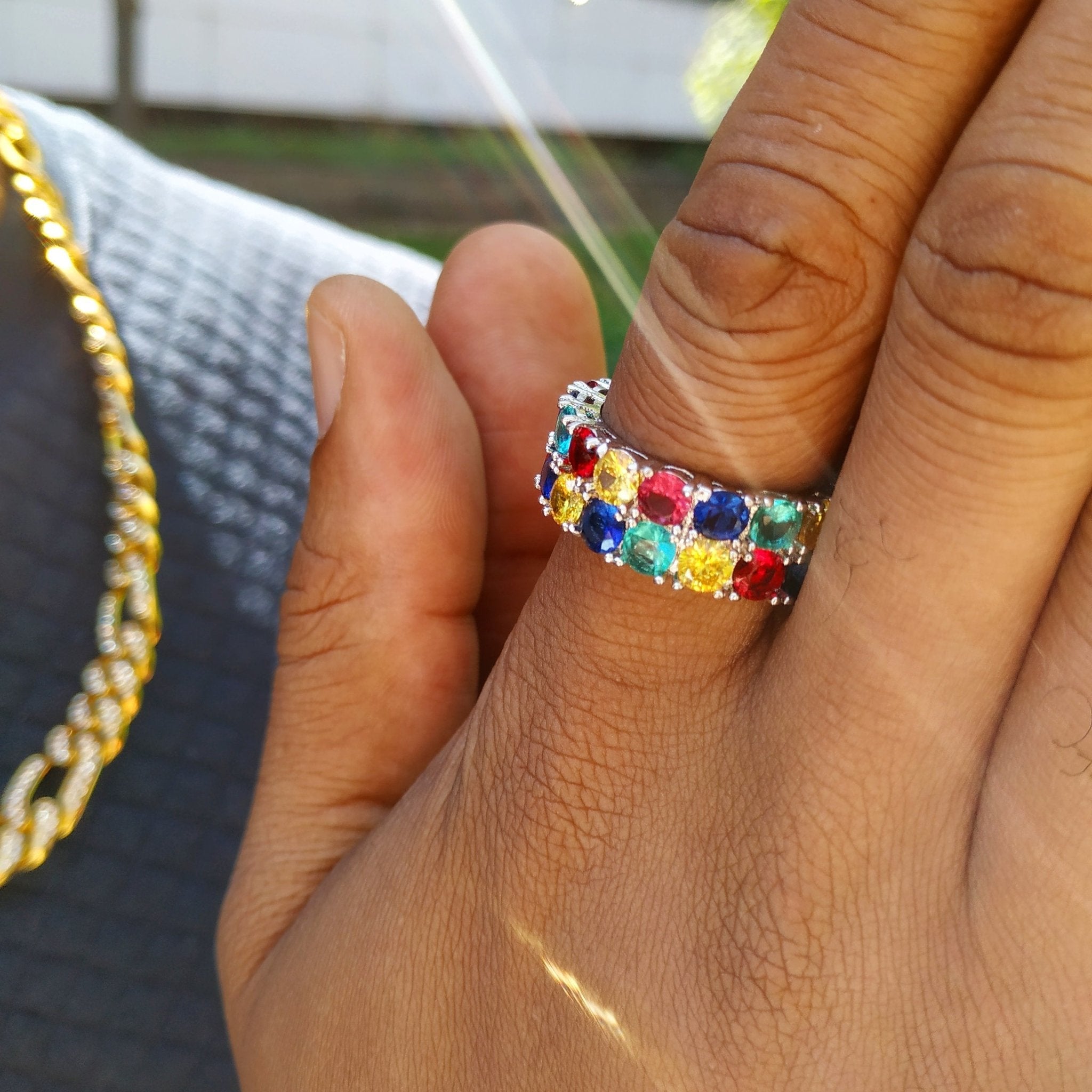 18K Gold Colored Diamond Ring - Drip Culture Jewelry