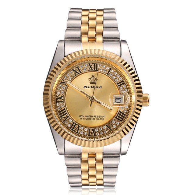18K Gold Crown Watch - Drip Culture Jewelry