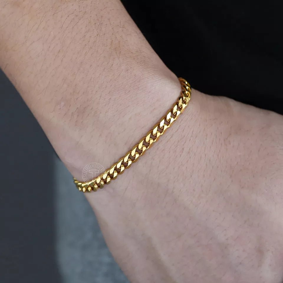 18k Gold Cuban Link Bracelet - Drip Culture Jewelry