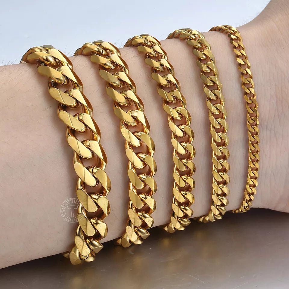 18k Gold Cuban Link Bracelet - Drip Culture Jewelry