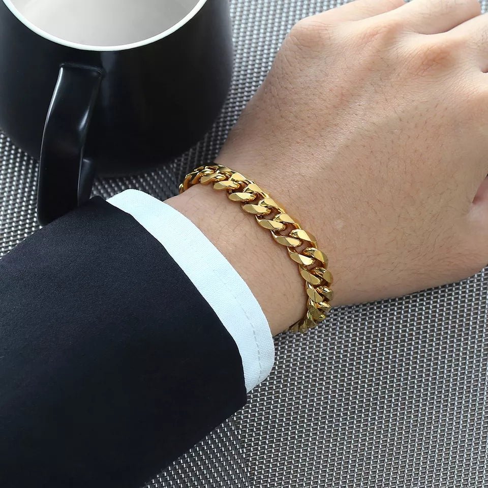 18k Gold Cuban Link Bracelet - Drip Culture Jewelry