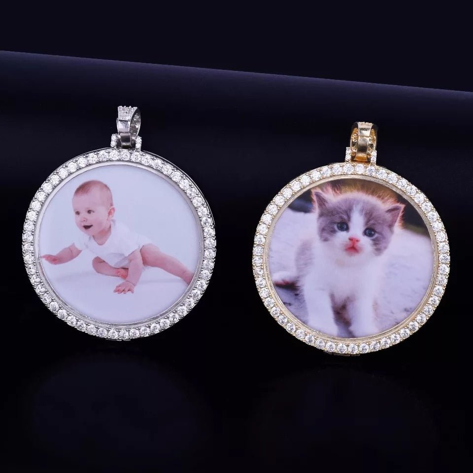 18K Gold Custom Diamond Picture Pendant - Drip Culture Jewelry