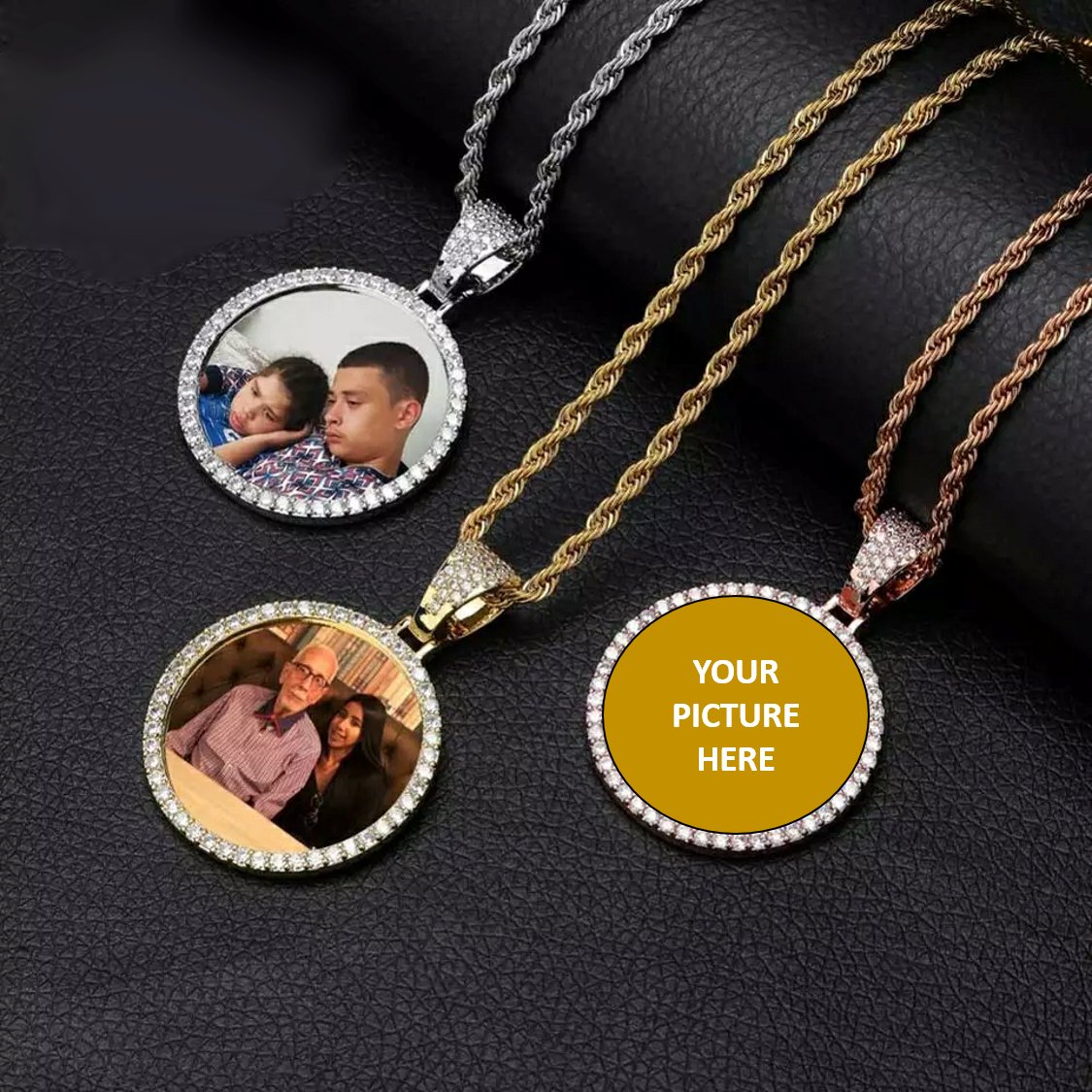 18K Gold Custom Diamond Picture Pendant - Drip Culture Jewelry