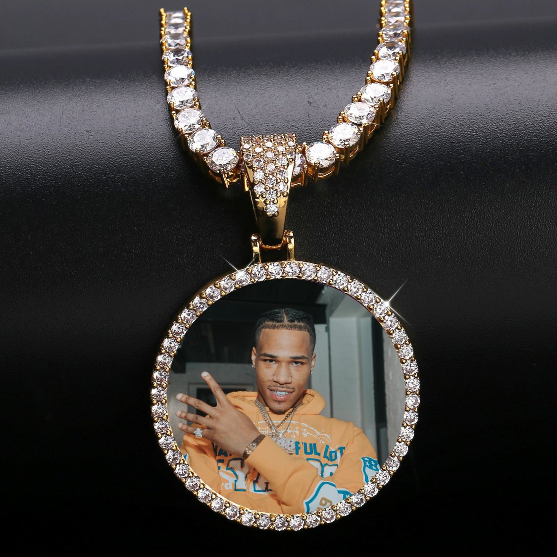 18K Gold Custom Diamond Picture Pendant - Drip Culture Jewelry
