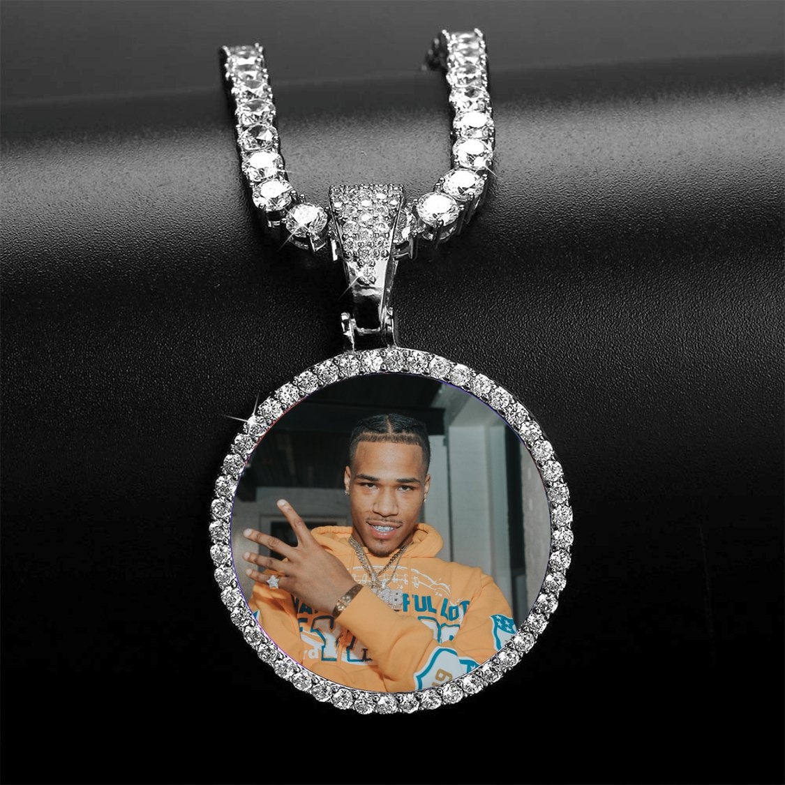 18K Gold Custom Diamond Picture Pendant - Drip Culture Jewelry