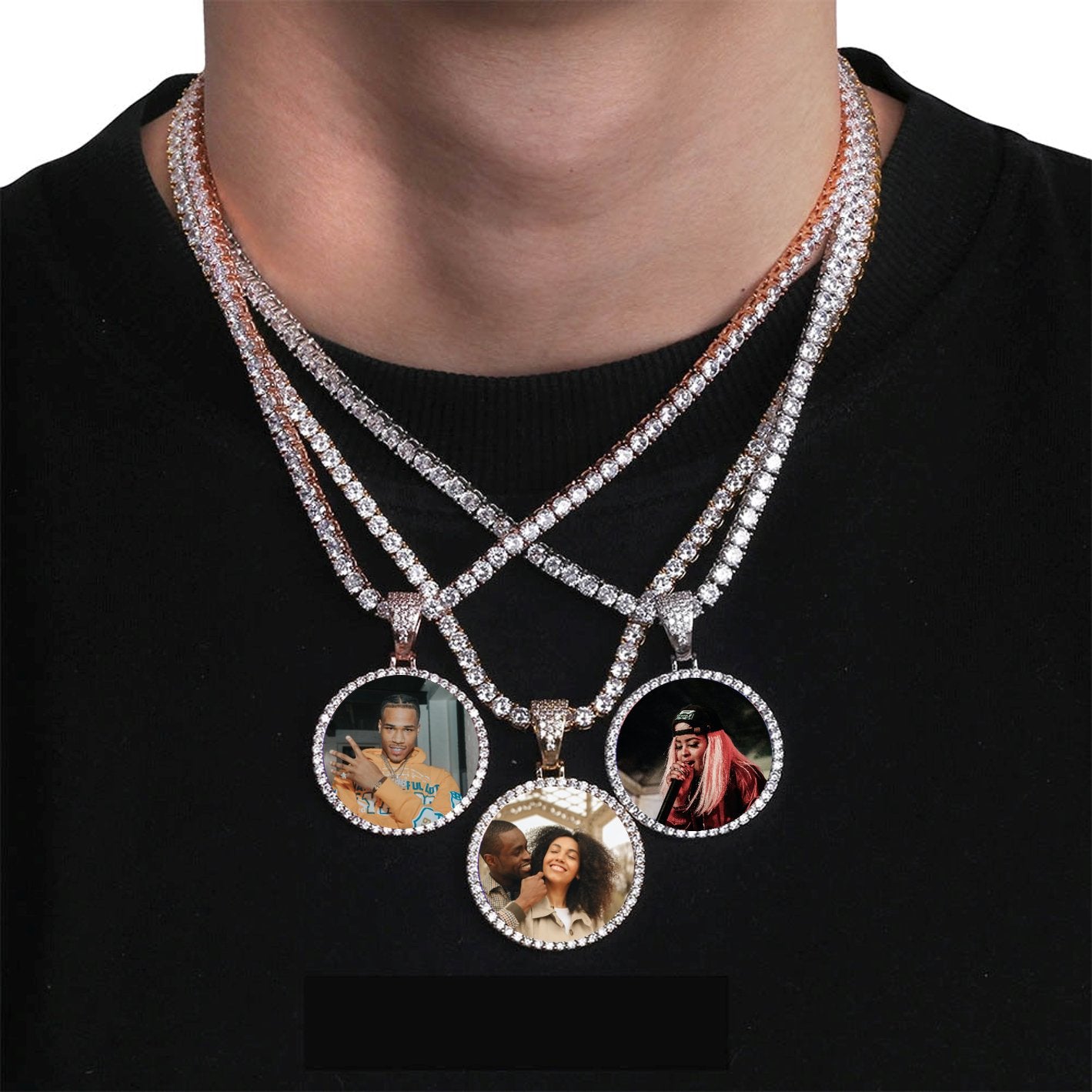 18K Gold Custom Diamond Picture Pendant - Drip Culture Jewelry