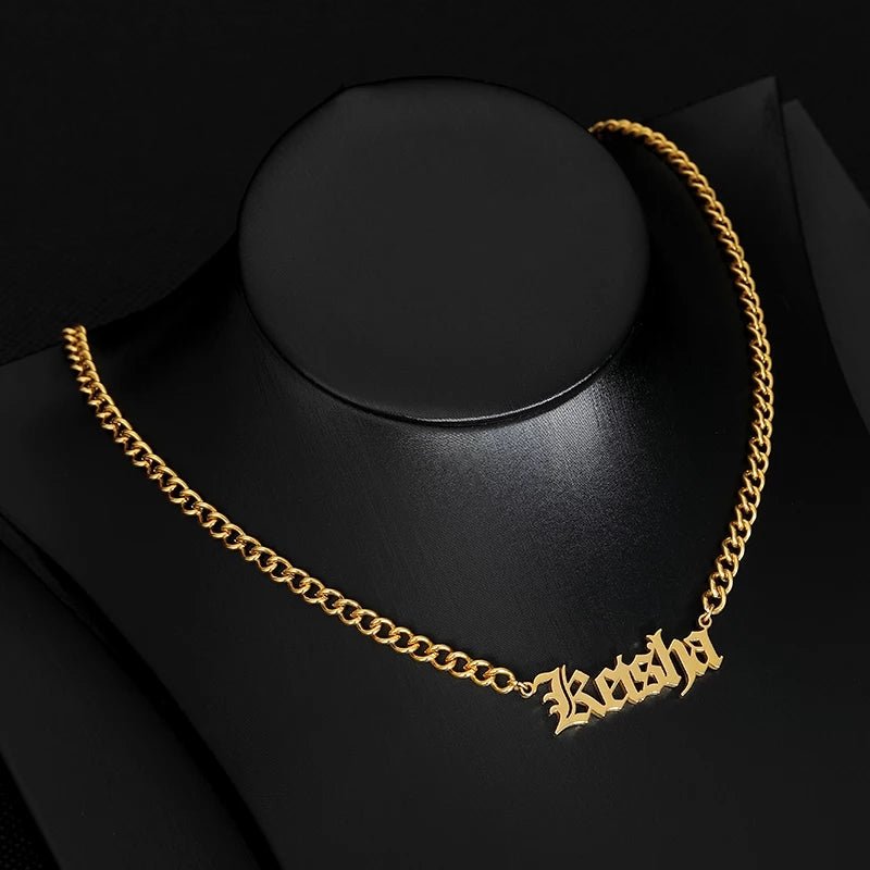 18K Gold Custom Name Necklace - Drip Culture Jewelry