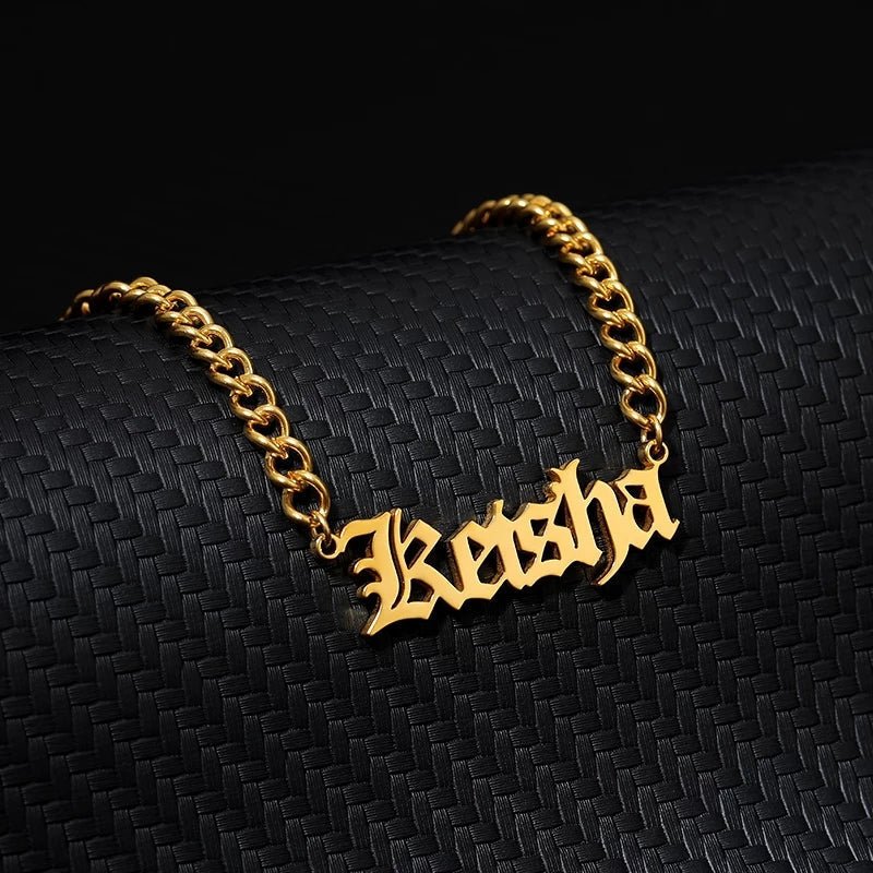 18K Gold Custom Name Necklace - Drip Culture Jewelry
