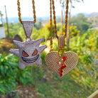 18K Gold Diamond Broken Heart - Drip Culture Jewelry