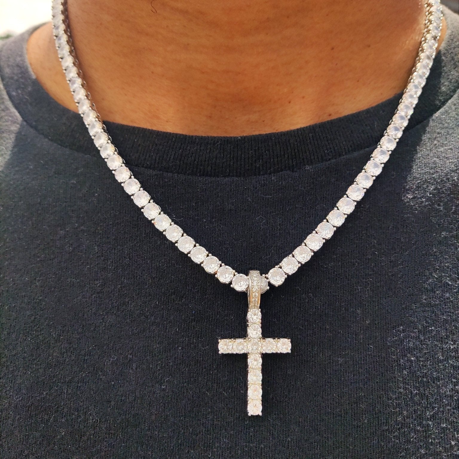 18K Gold Diamond Cross - Drip Culture Jewelry