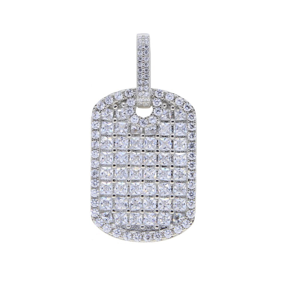 18K Gold Diamond Dog Tag - Drip Culture Jewelry