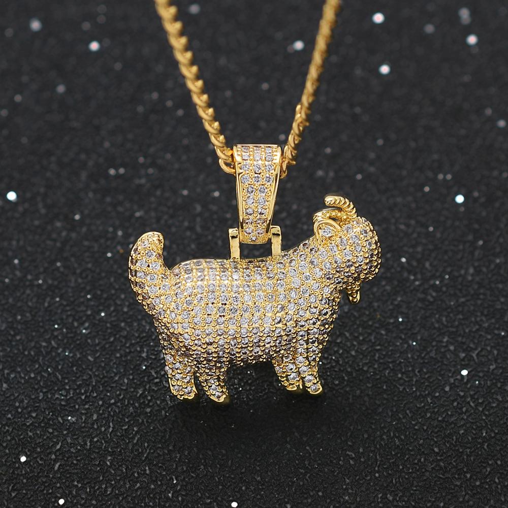 18K Gold Diamond GOAT - Drip Culture Jewelry