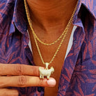 18k Gold Diamond Goat Set ( 3 Pieces ) - Drip Culture Jewelry
