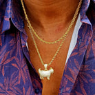18k Gold Diamond Goat Set ( 3 Pieces ) - Drip Culture Jewelry