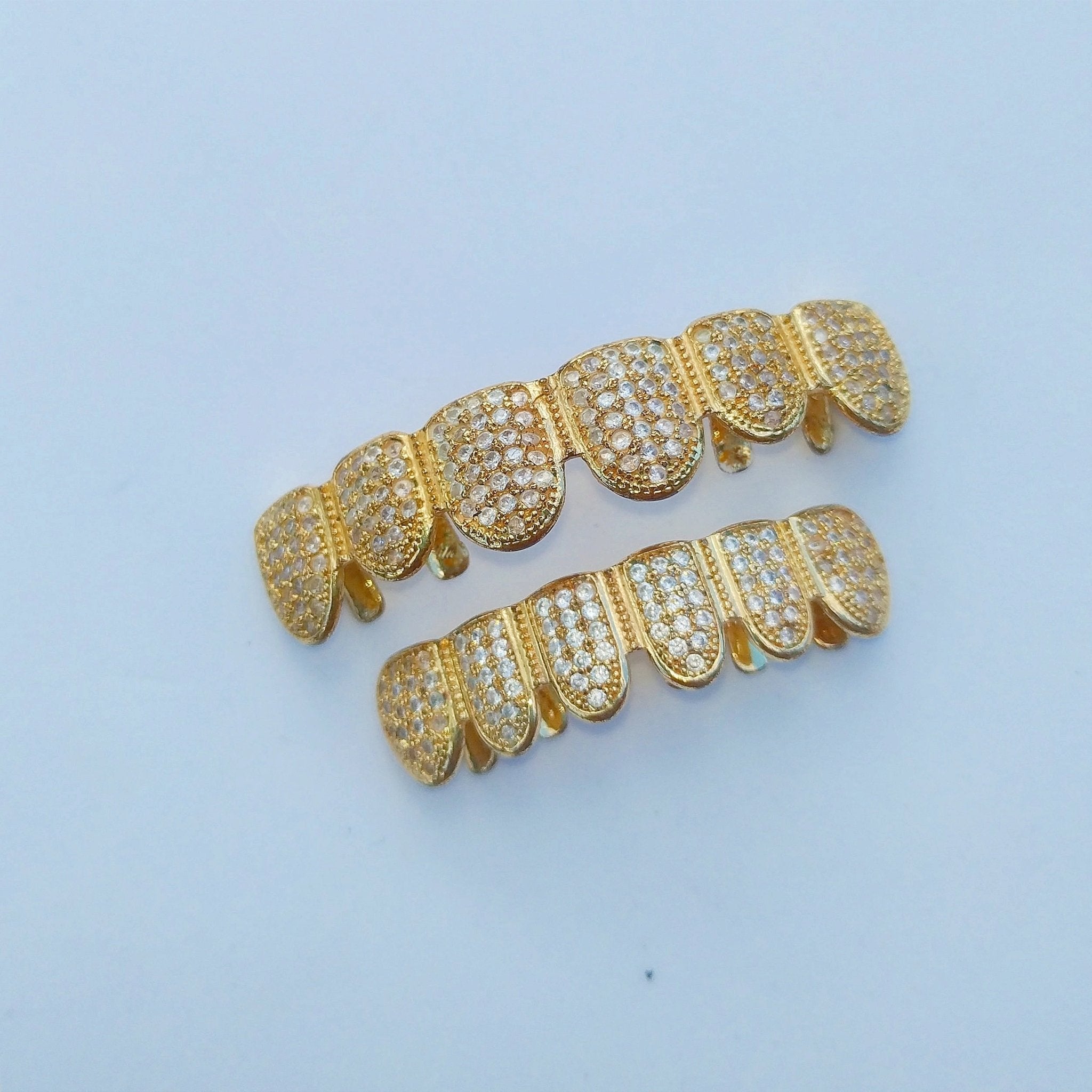 18K Gold Diamond Grillz - Drip Culture Jewelry
