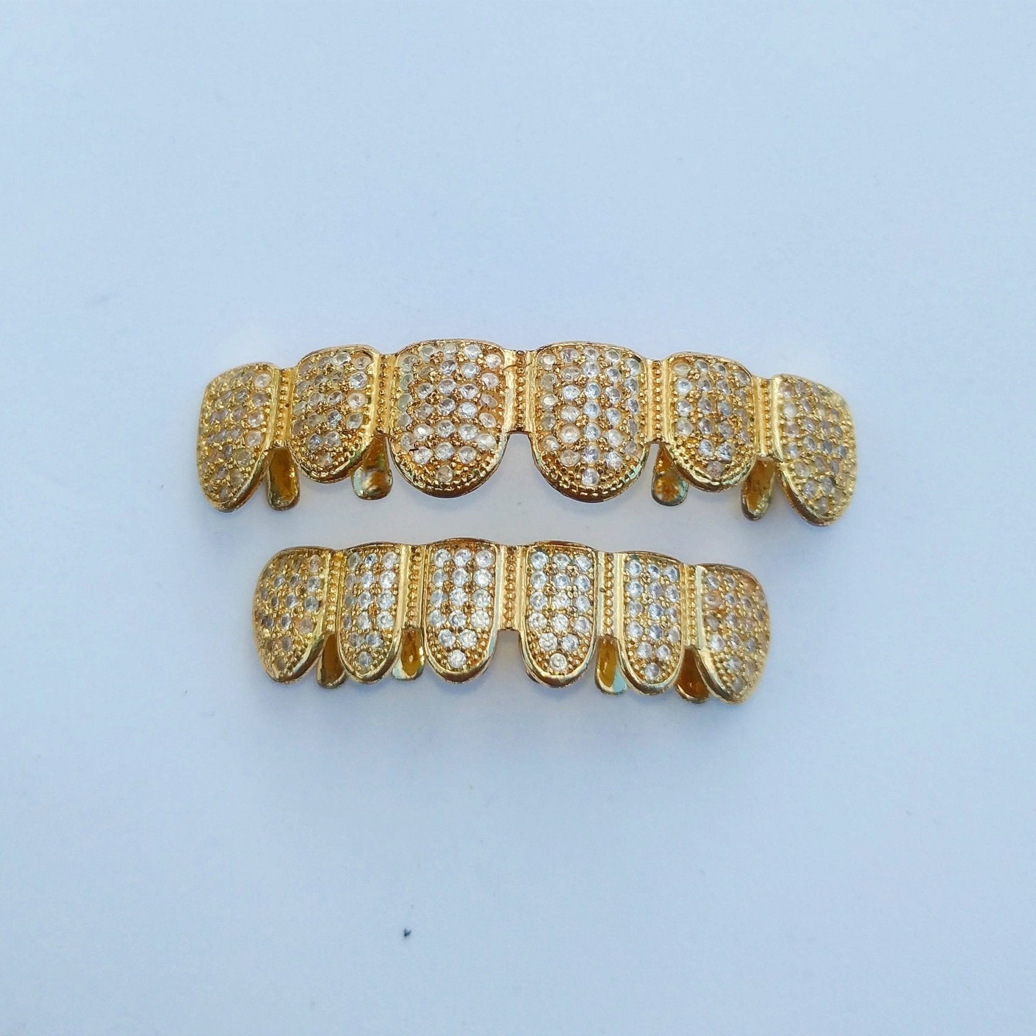 18K Gold Diamond Grillz - Drip Culture Jewelry