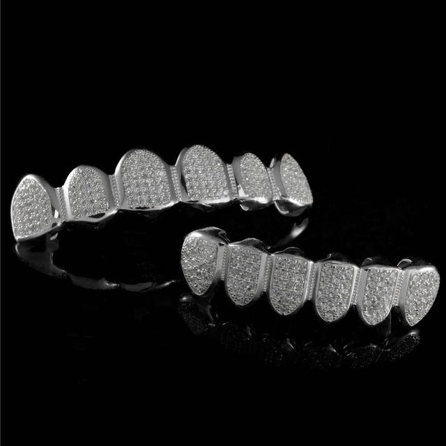 18K Gold Diamond Grillz - Drip Culture Jewelry