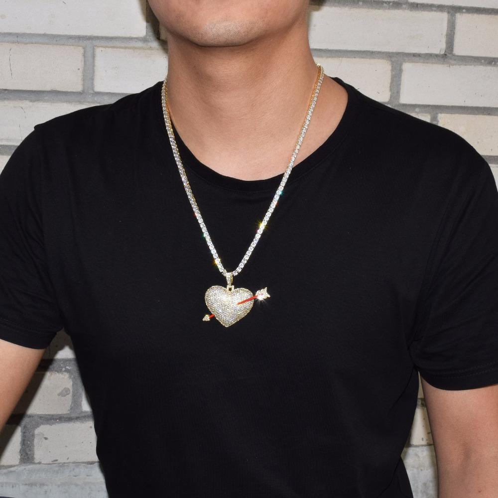 18k Gold Diamond Heart N Arrow - Drip Culture Jewelry