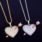 18k Gold Diamond Heart N Arrow - Drip Culture Jewelry