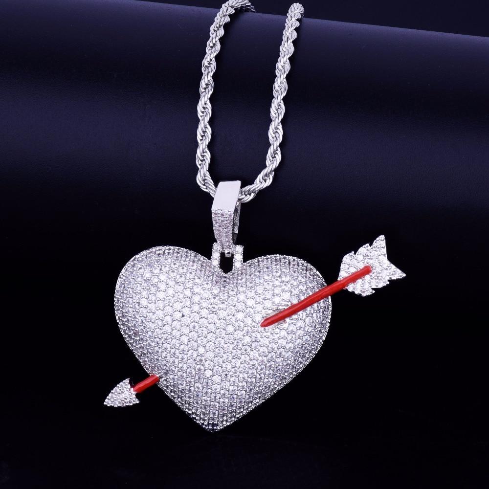 18k Gold Diamond Heart N Arrow - Drip Culture Jewelry