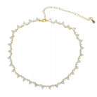 18k Gold Diamond Heart Shaped Tennis Necklace - Drip Culture Jewelry