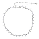 18k Gold Diamond Heart Shaped Tennis Necklace - Drip Culture Jewelry