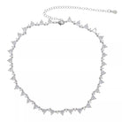 18k Gold Diamond Heart Shaped Tennis Necklace - Drip Culture Jewelry