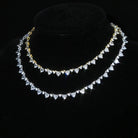 18k Gold Diamond Heart Shaped Tennis Necklace - Drip Culture Jewelry