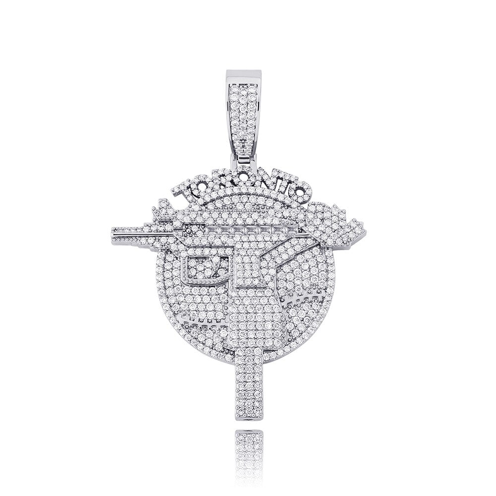 18K Gold Diamond New T.O Uzi - Drip Culture Jewelry